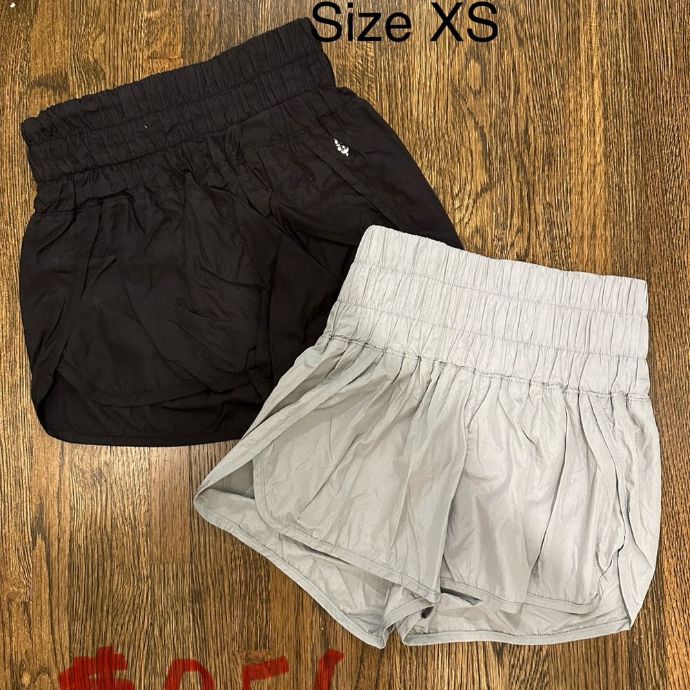 Women's Black and Gray Shorts
